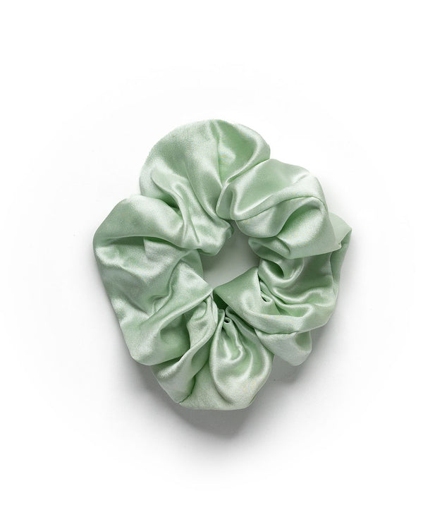 Mint Green Large Silk Scrunchies