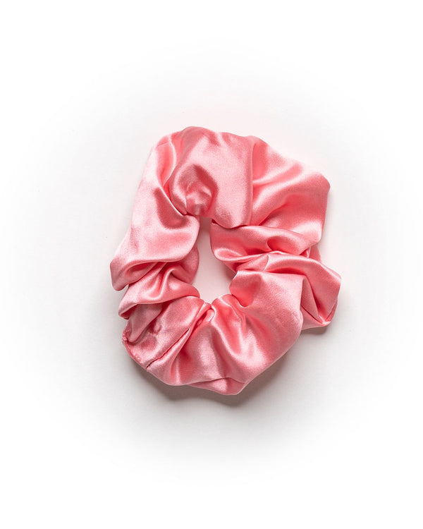 Bubblegum Pink Large Silk Scrunchie